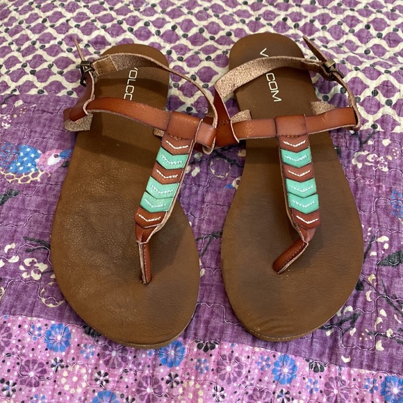 Volcom leather sandals size 6 - Picture 3 of 5